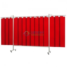 Ochranná svařovací zástěna Omnium 375 červené lamely